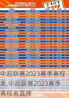 中超联赛2023赛季赛程表,中超联赛2023赛季赛程表直播