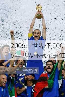 2006年世界杯,2006年世界杯冠军是谁