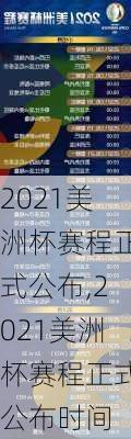 2021美洲杯赛程正式公布,2021美洲杯赛程正式公布时间