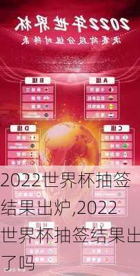 2022世界杯抽签结果出炉,2022世界杯抽签结果出炉了吗