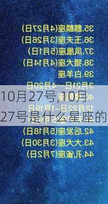 10月27号,10月27号是什么星座的