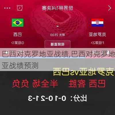 巴西对克罗地亚战绩,巴西对克罗地亚战绩预测