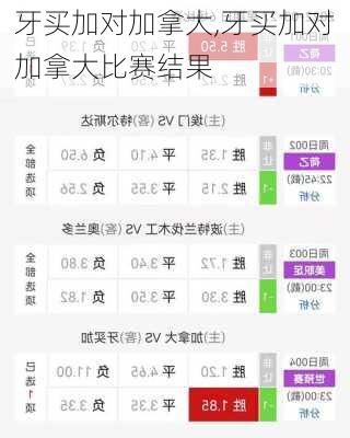 牙买加对加拿大,牙买加对加拿大比赛结果