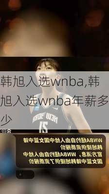 韩旭入选wnba,韩旭入选wnba年薪多少